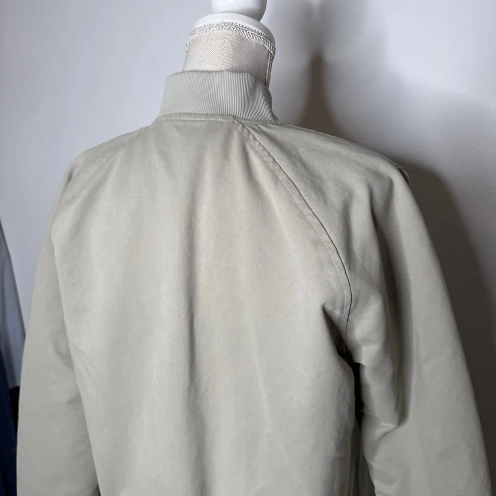 Lululemon Non Stop Bomber Jacket Raw Linen Reversible Quilted Nylon Size 10